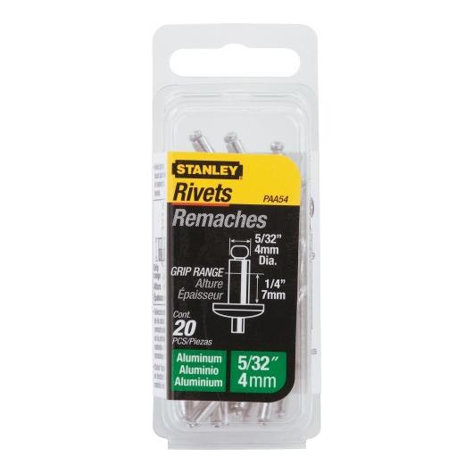 Remaches de aluminio 4 x 6,5mm (20 u.)
