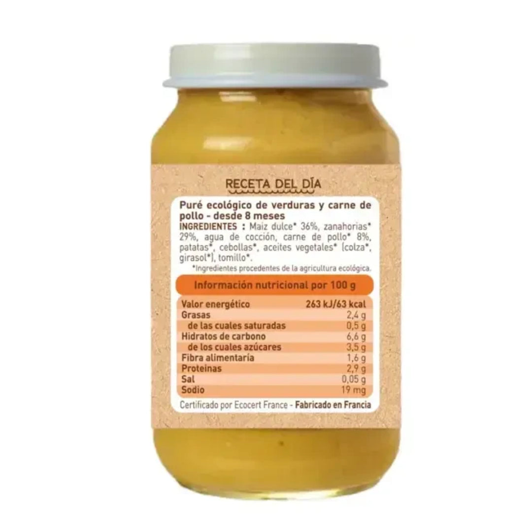 Tarrito Verduras y Pollo (a partir de 8 meses) babybio 200g
