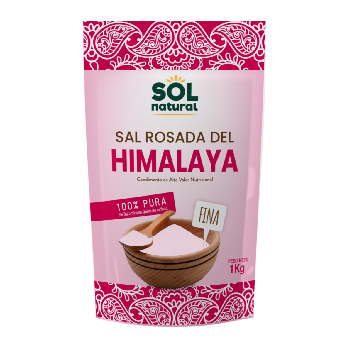 Feines rosa Himalaya-Salz, Sol Natural 1 kg