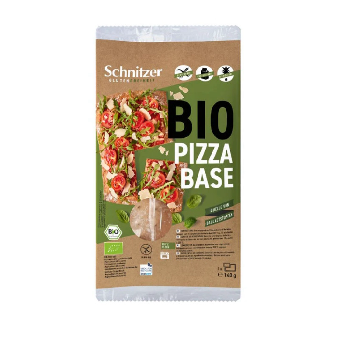 Base de Pizza Sin Gluten Schnitzer 140 gr