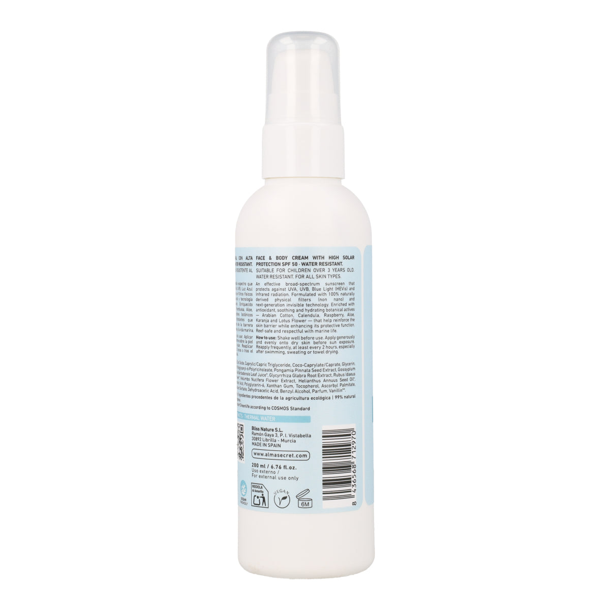 Sonnenschutzcreme LSF 50 Alma Secret 200 ml