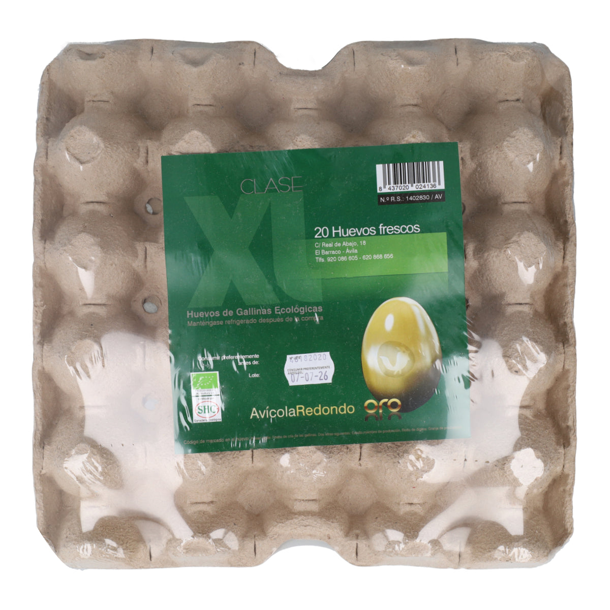 20x Ökologische Gold-Eier XL Granja Redondo