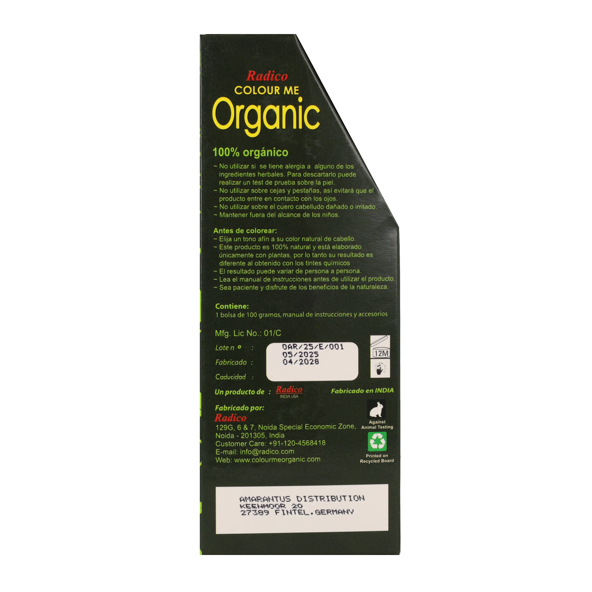 Pflanzliche Haarfarbe Rotbraun Radico 100 g