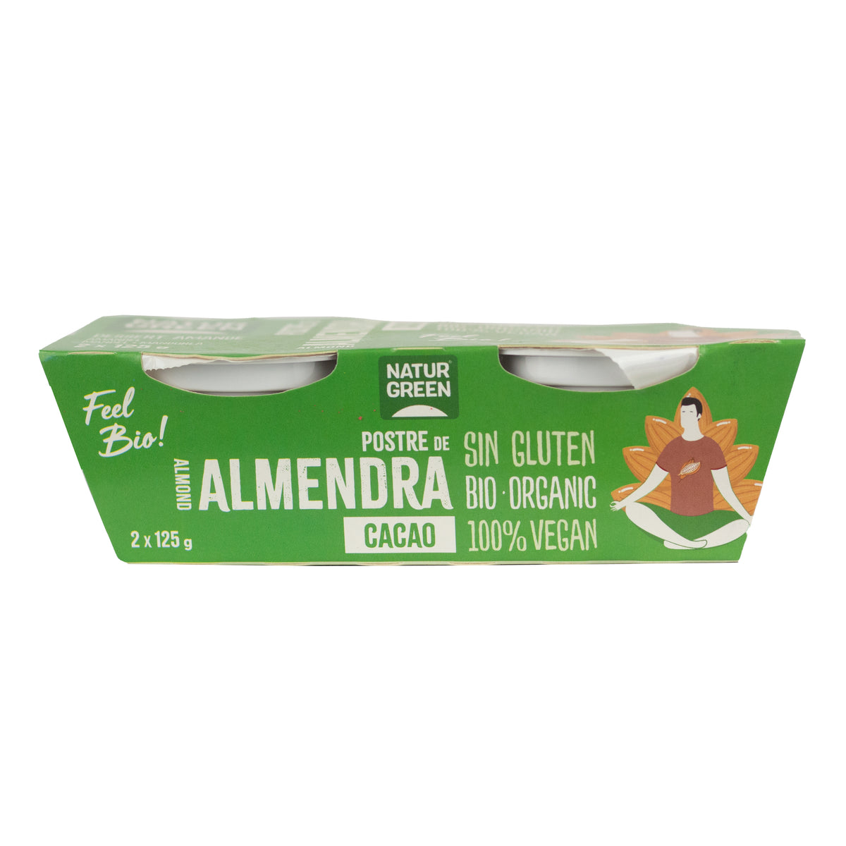 NaturGreen Dessert mit Mandeln und Kakao, 2 x 125 g
