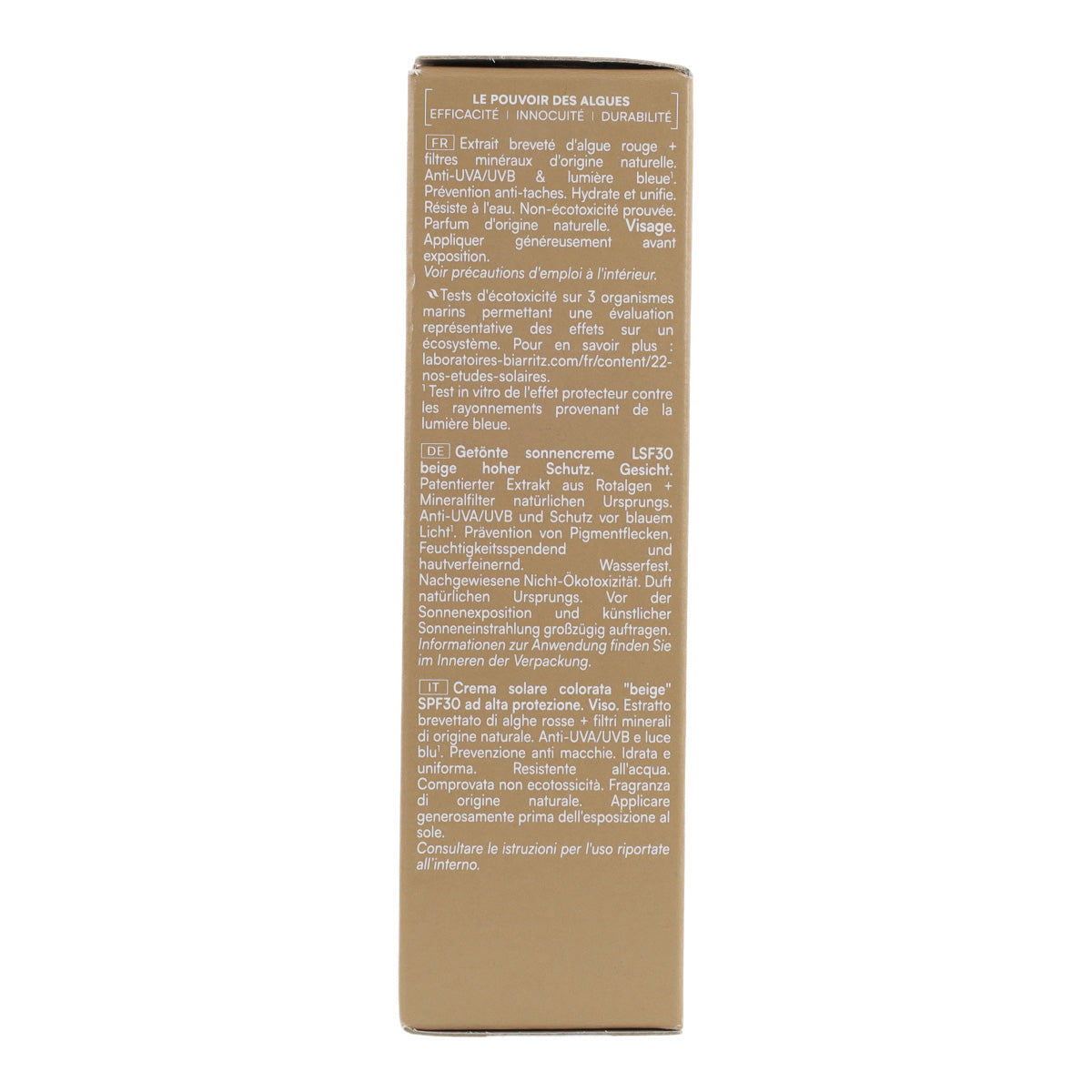 Sonnenschutzcreme für das Gesicht, Farbe Beige, LSF 30, Alga Maris, 50 ml