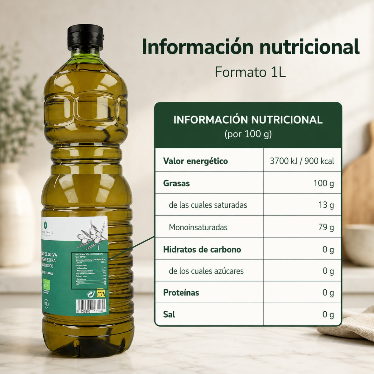 Natives Olivenöl Extra ECO Planeta Huerto 1 L