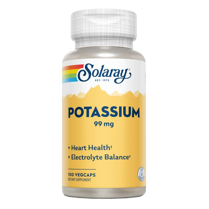 Potasio Citrato Solaray 60 VegCaps. Apto Para Veganos
