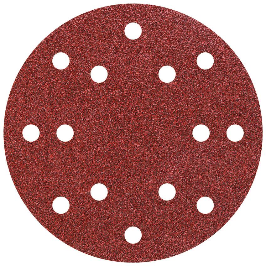 10 papel de lija auto-adhesivos GR 40,80,120 Ø 150 mm Wolfcraft 8404000