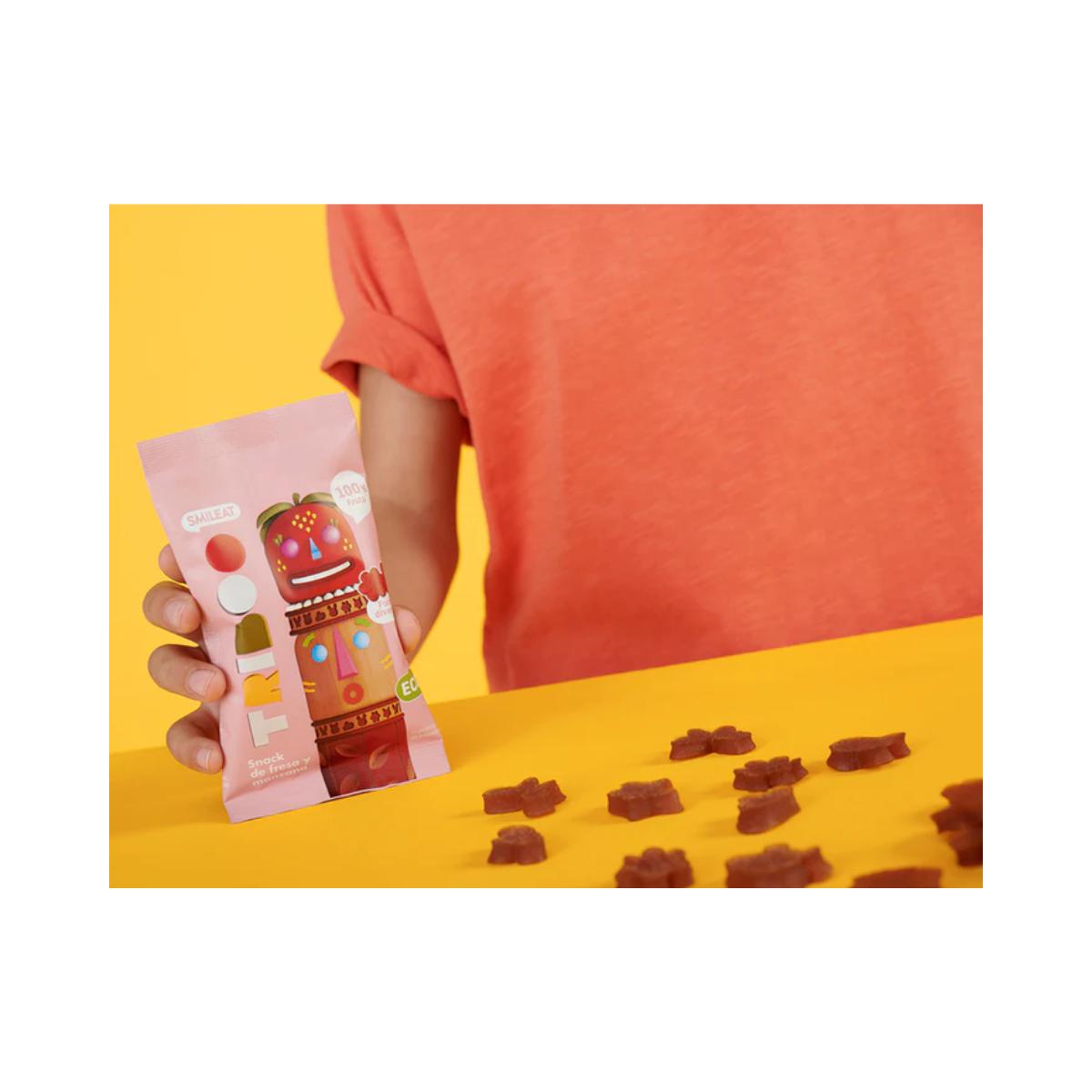 Pack 15x Snack de fresa y manzana ECO 25 g, Triboo
