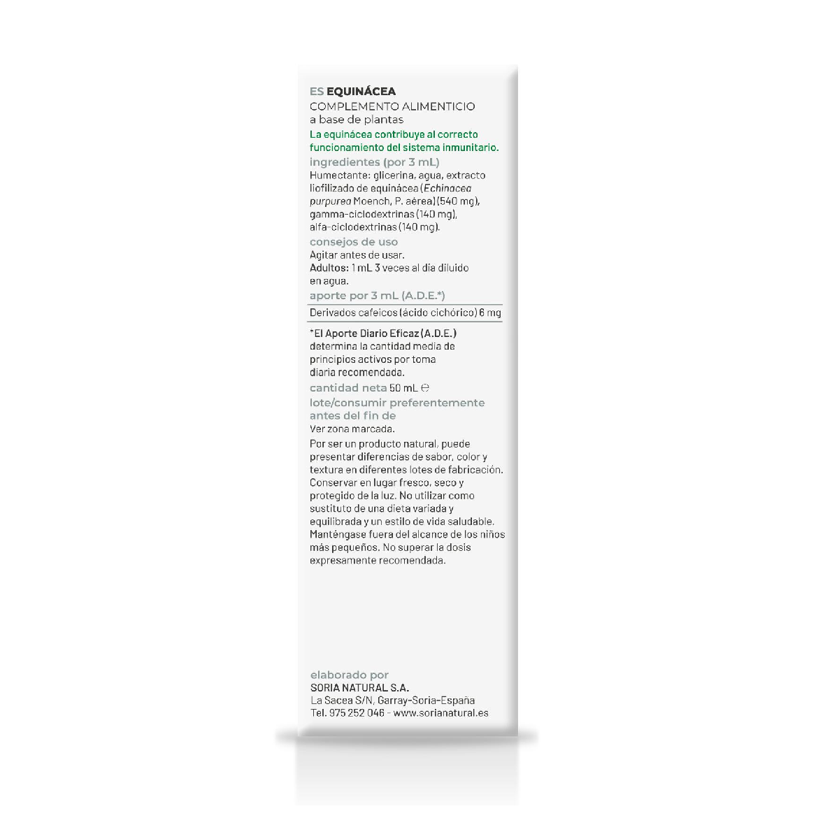 Pack 2X Extracto de Equinácea Soria Natural, 50 ml