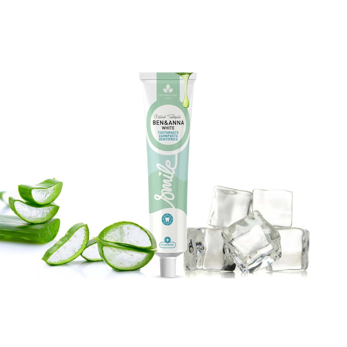 Dentífrico White con flúor Ben & Anna tubo 75 ml