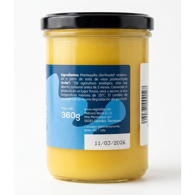 Ghee geklärte Butter 100 % natürlich Vegetalia 450 ml