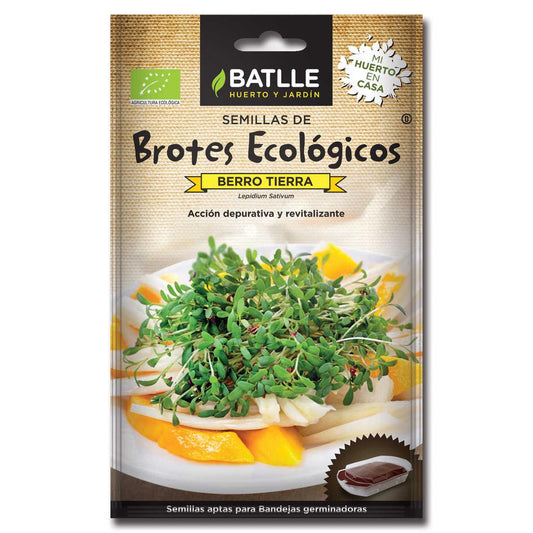 Semillas de Berro de Tierra ecológicas para germinados Batlle