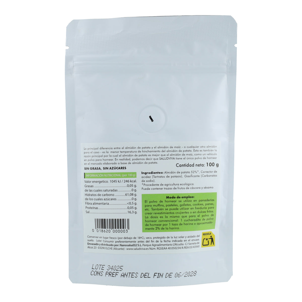 Backpulver Premium Salud Viva 100 g