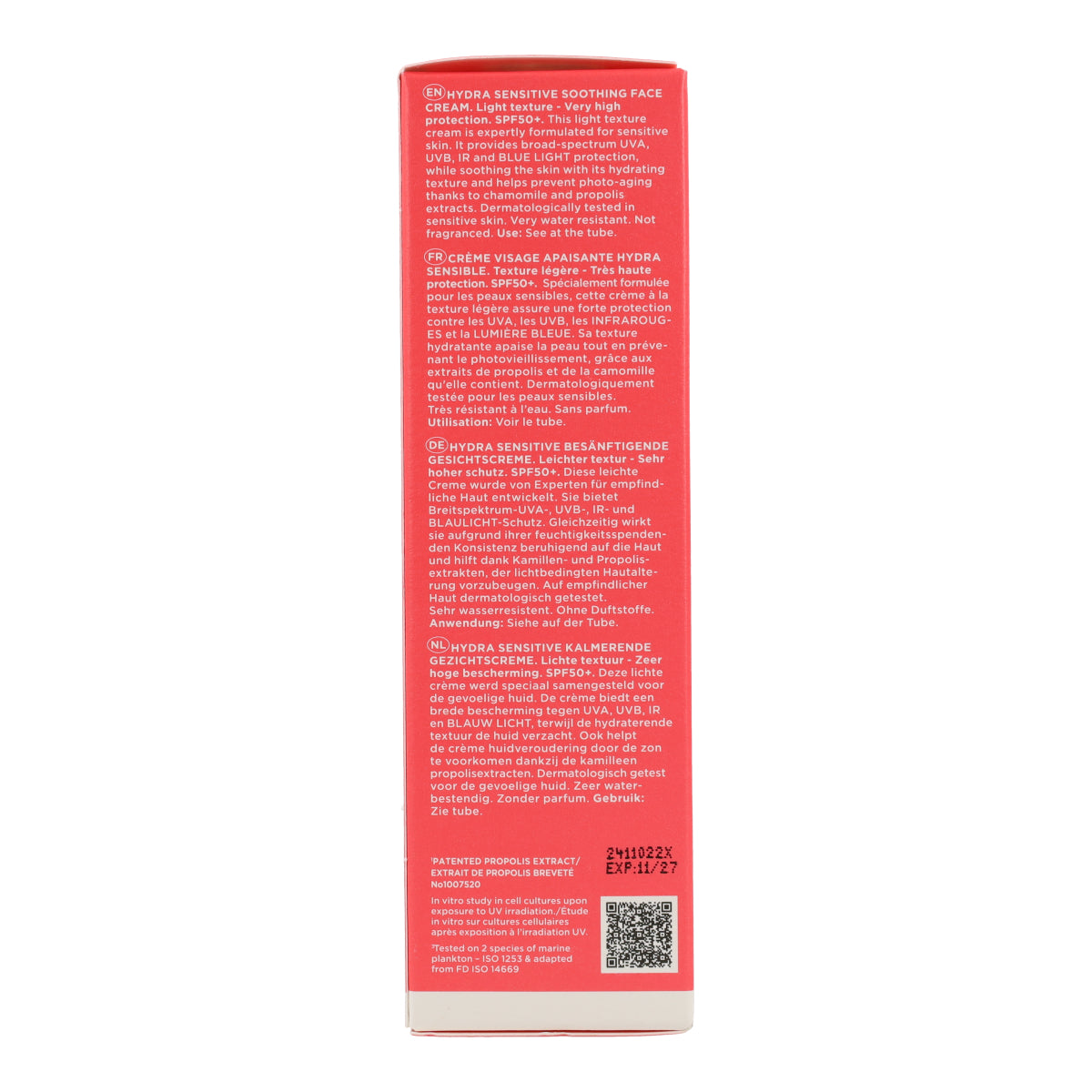 Beruhigende Sonnencreme Hydra Sensitive SPF50 Apivita 50 ml