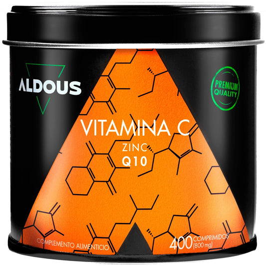 Vitamina C con Zinc y Coenzima Q10  Aldous 400 Comprimidos