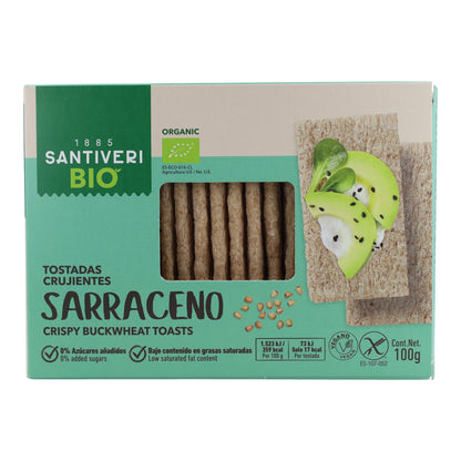 Leichte und knusprige Bio-Buchweizen-Toasts Santiveri 100 g