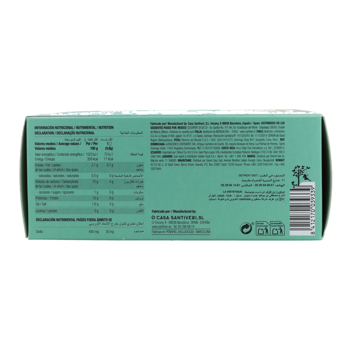 Leichte und knusprige Bio-Buchweizen-Toasts Santiveri 100 g