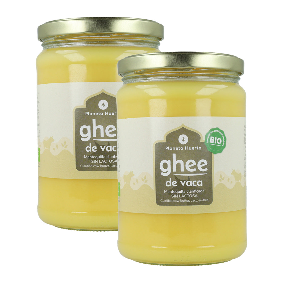 2er-Pack geklärte Butter Ghee ECO Planeta Huerto 500 g