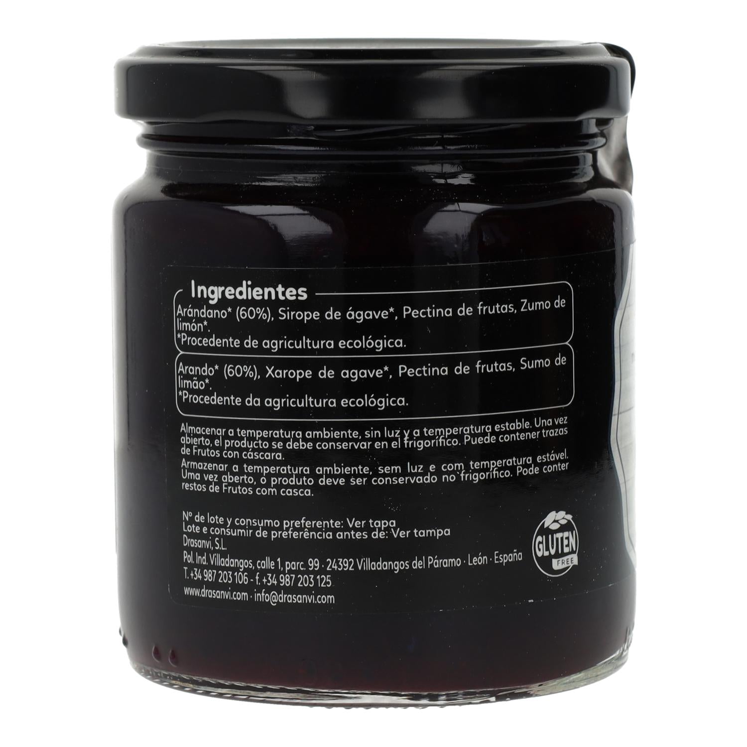 Mermelada extra arándano sin azúcar BIO Ecosana 260 g