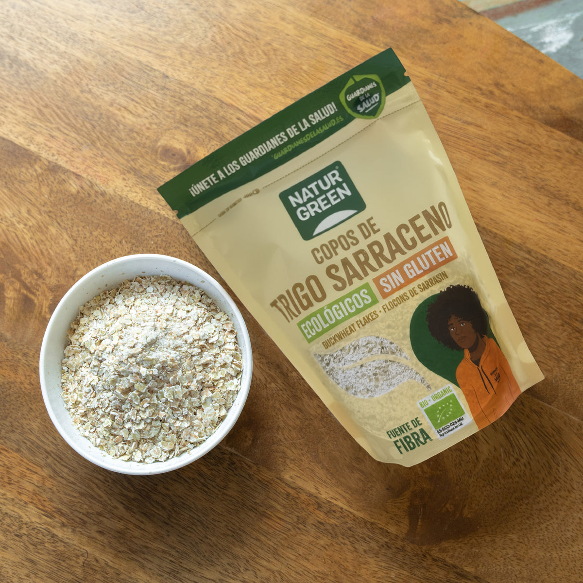 Glutenfreie Bio-Buchweizenflocken Naturgreen, 250 g