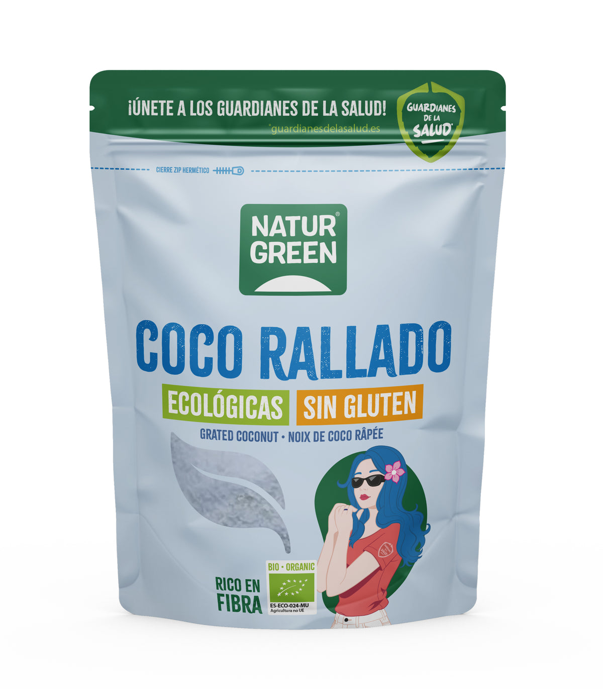 2er-Pack Bio-Kokosraspeln Naturgreen 2 Stück à 125 g