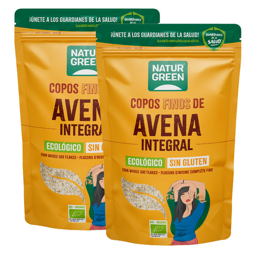 2er-Pack glutenfreie Bio-Haferflocken NaturGreen 2er-Pack à 1 kg
