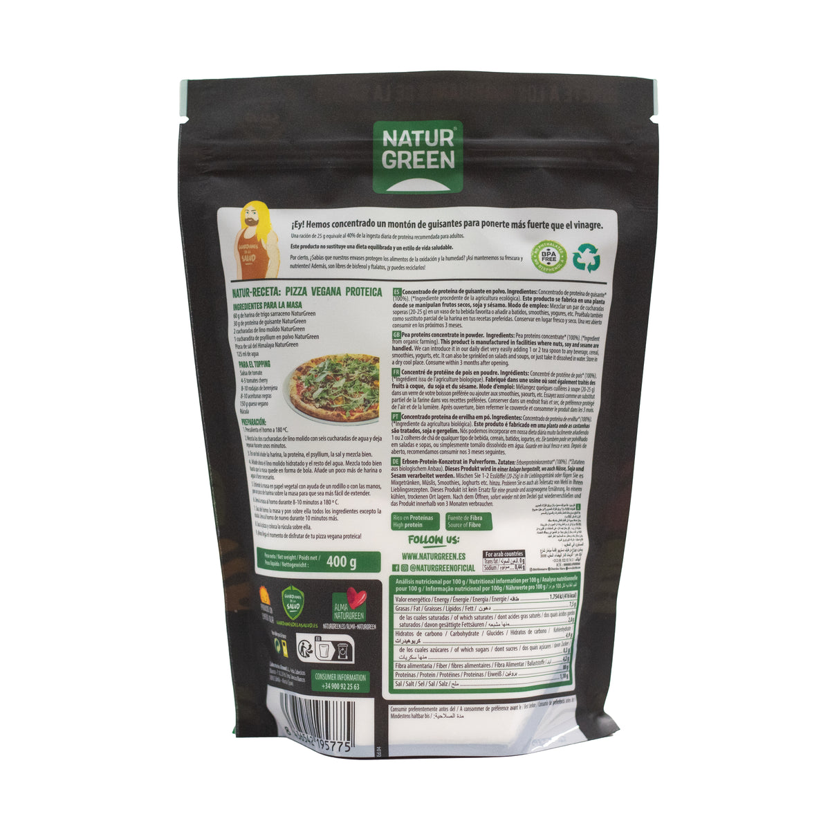 Bio-Erbsenprotein Naturgreen 400 g