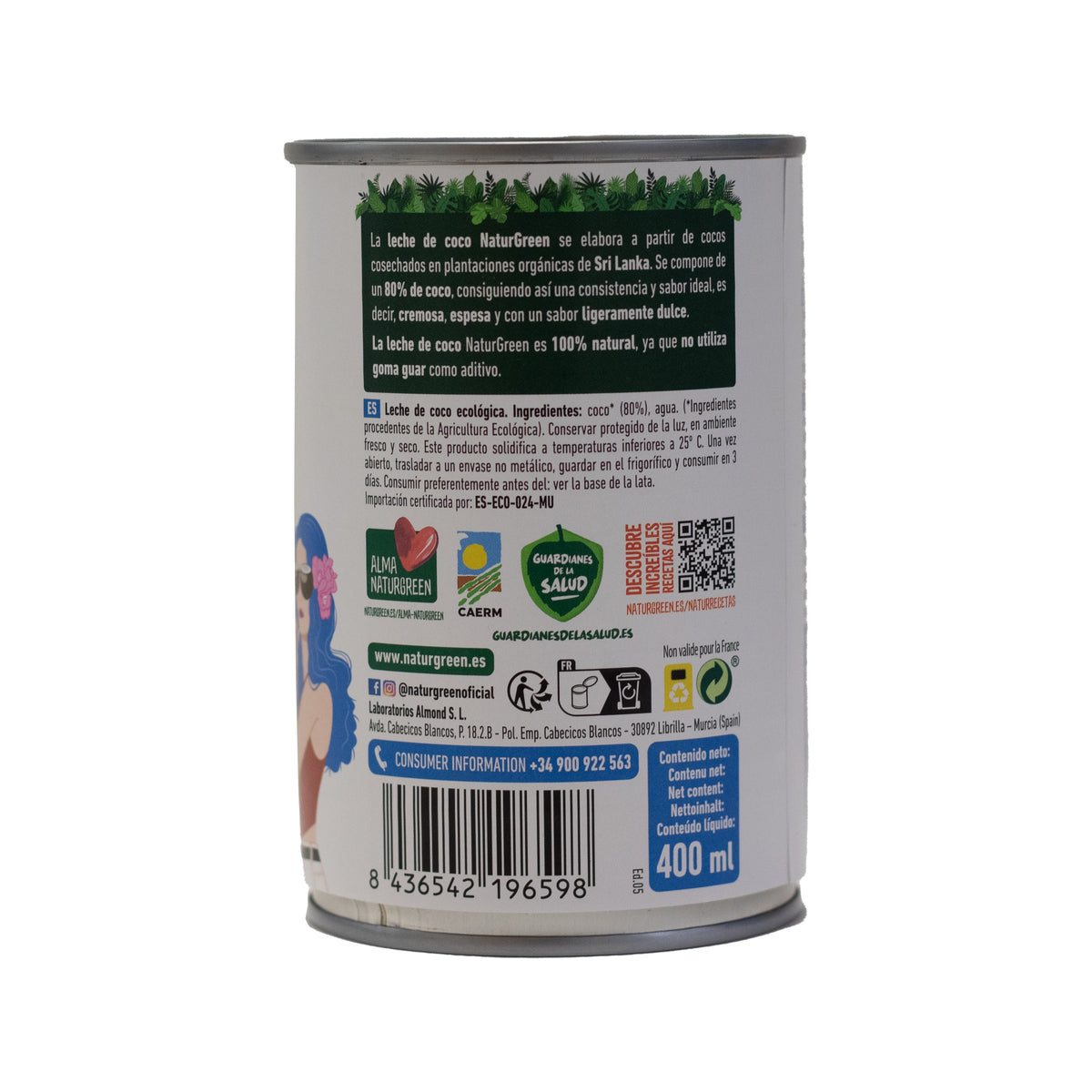 Bio-Kokosmilch NaturGreen 400 g / 400 ml