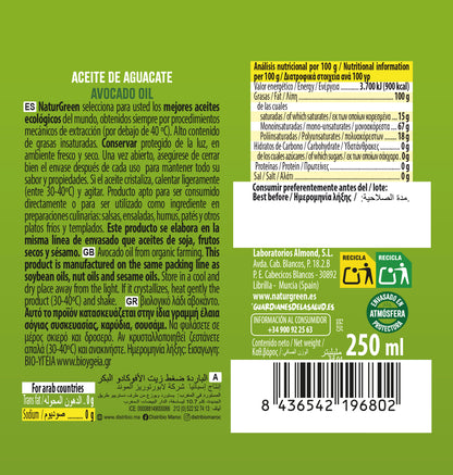 Bio-Avocadoöl NaturGreen 250 ml