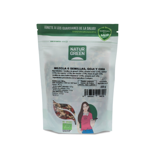 6-Korn-Mischung Goji- und Chia-Salat Bio NaturGreen 225 g