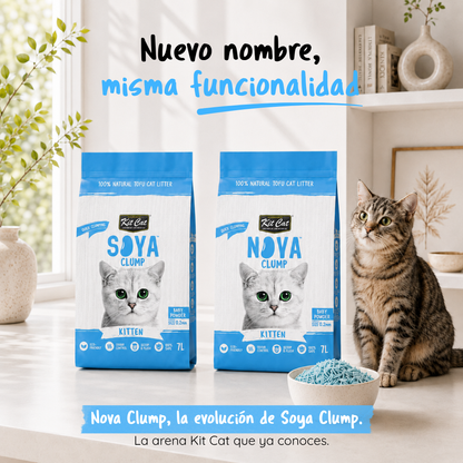 Katzenstreu-Set Eco SoyaClump – Kitten Baby Powder 7 l Katzenstreu