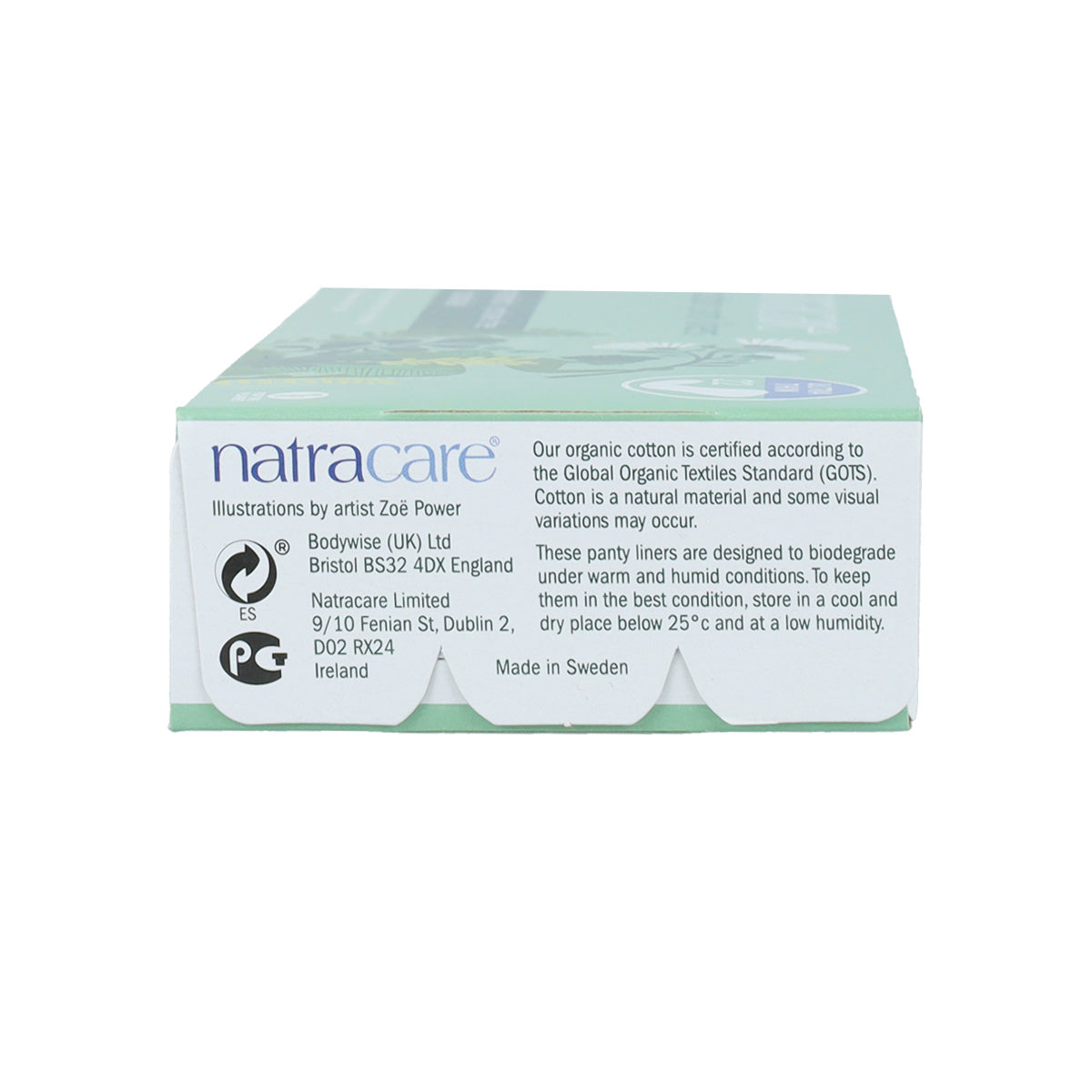 Salvaslip ultra fino algodón eco 100% Natracare 22 Uds