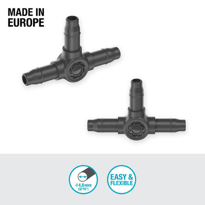 Pieza en T 4.6 mm (3/16") x10 Microdripsystem Gardena