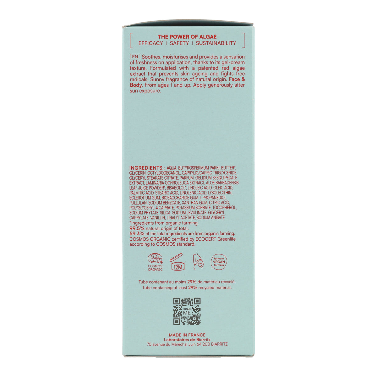 Aftersun-Fluid Alga Maris Lab. Biarritz 150 ml