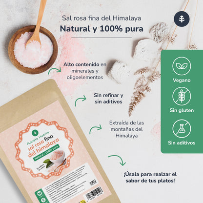 Sal rosa del Himalaya Planeta Huerto 1 kg