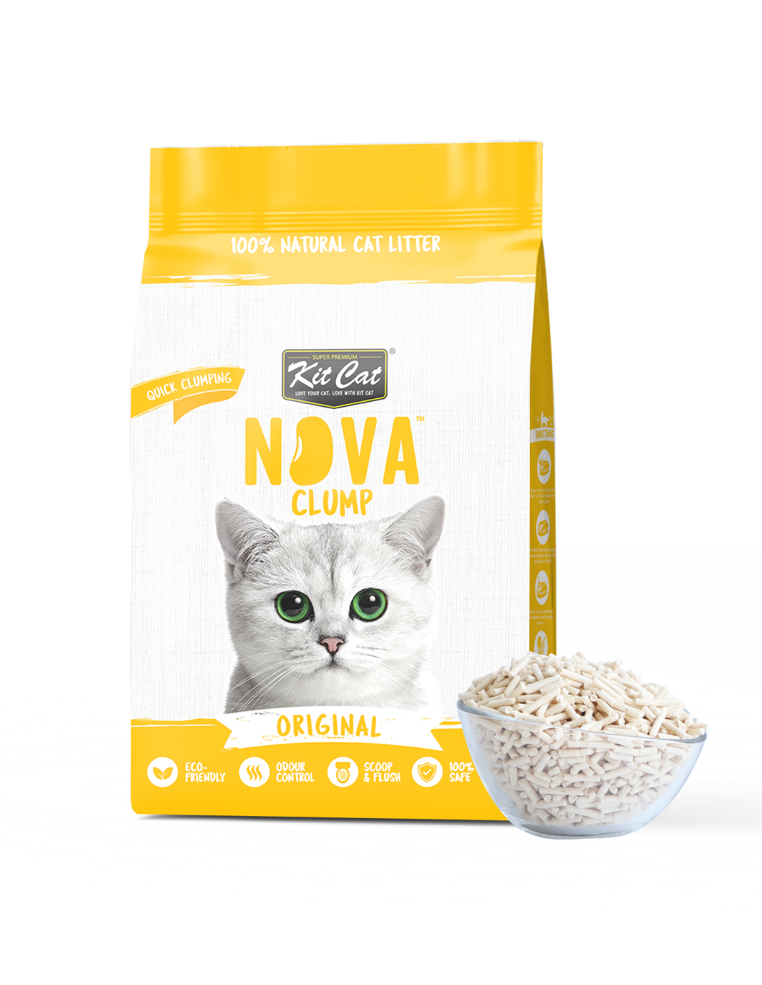 Kit Cat Arena Eco SoyaClump – Original 7 l Katzenstreu