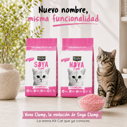 Kit Cat Arena Eco SoyaClump – Strawberry 7 l Katzenstreu