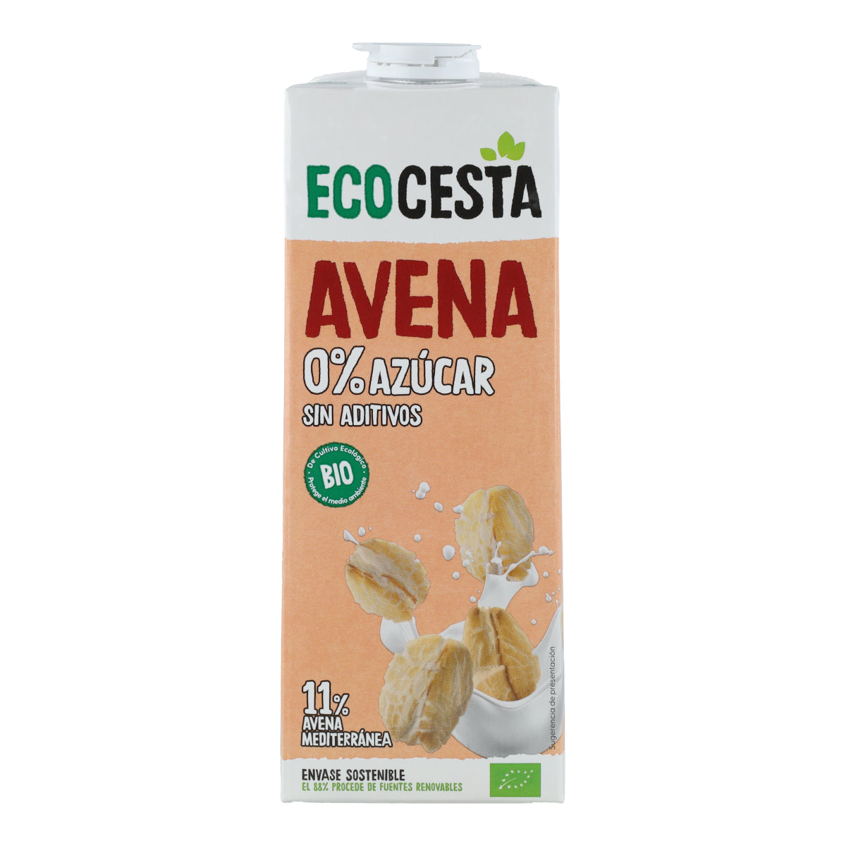 Pflanzliches Hafergetränk 0 % Zucker Bio Ecocesta 1 l