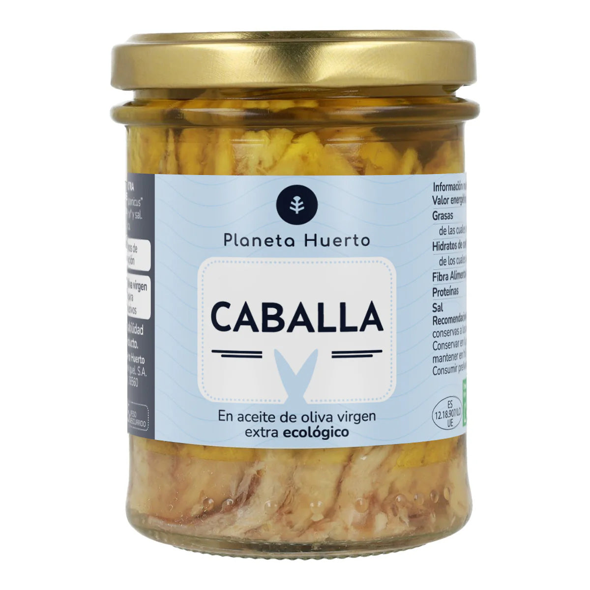 Pack 12x Caballa en aceite de oliva virgen extra ECO Planeta Huerto 190 g