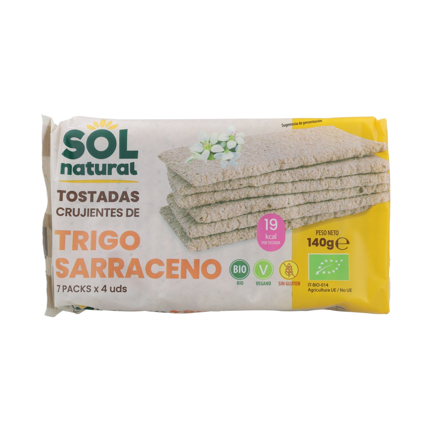 Glutenfreier Buchweizen-Toast von Sol Natural 140 g BIO