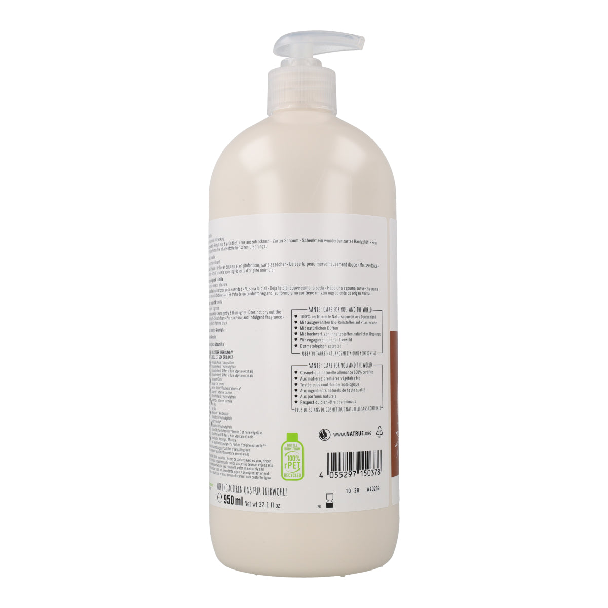 BIO-Duschgel Kokosnuss und Vanille Sante 950 ml