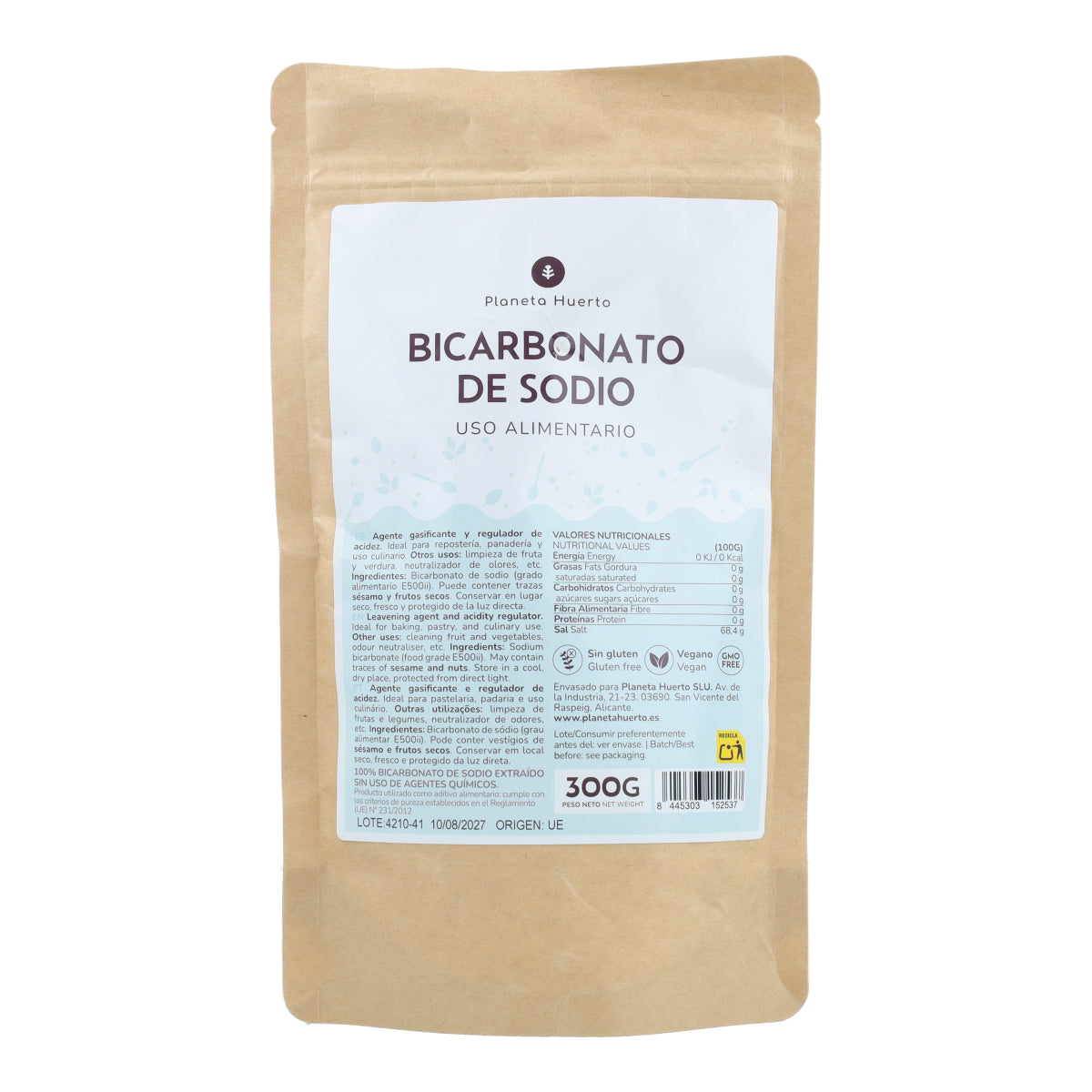 Natriumbikarbonat in Lebensmittelqualität ECO Planeta Huerto 300 g