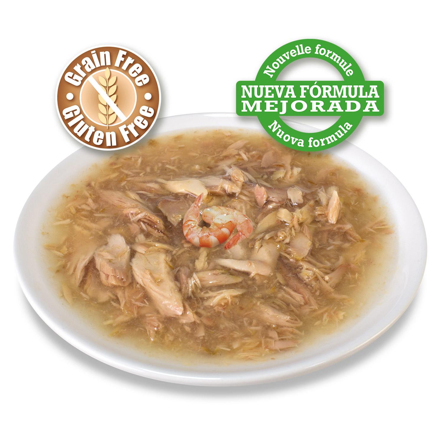Atún blanco y gambas en salsa Arquivet 80 g Comida húmeda para gatos