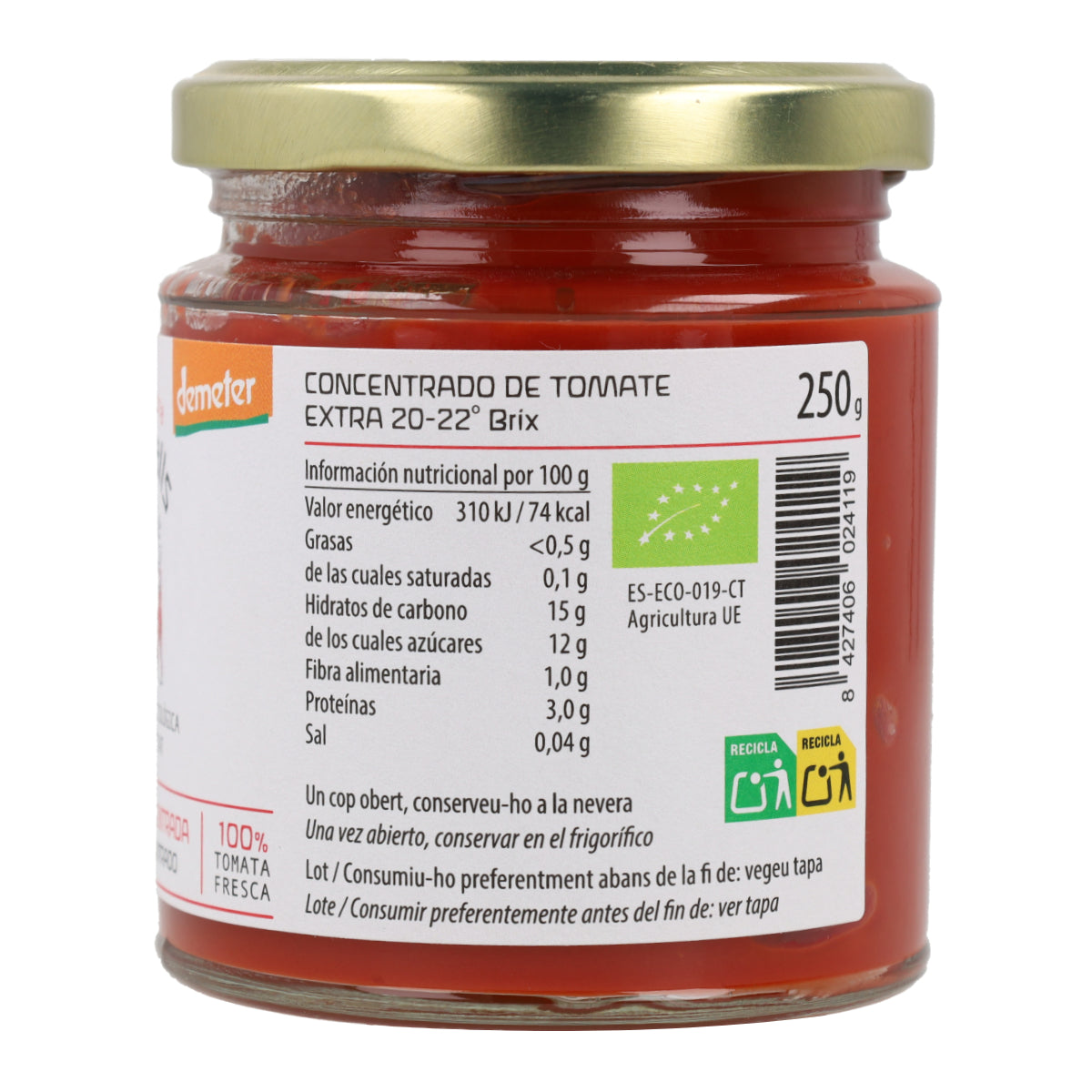 Tomatenkonzentrat ECO Cal Valls, 250 g