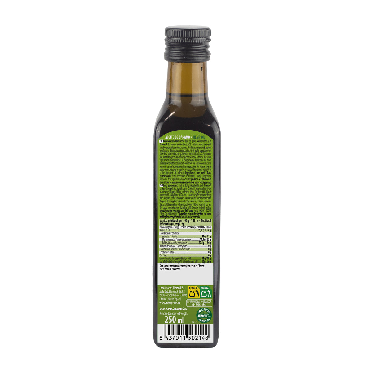 Bio-Hanföl, NaturGreen 250 ml