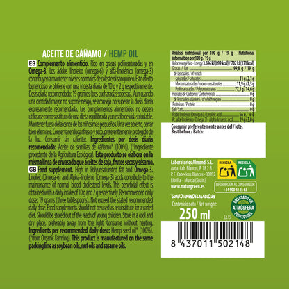 Bio-Hanföl, NaturGreen 250 ml