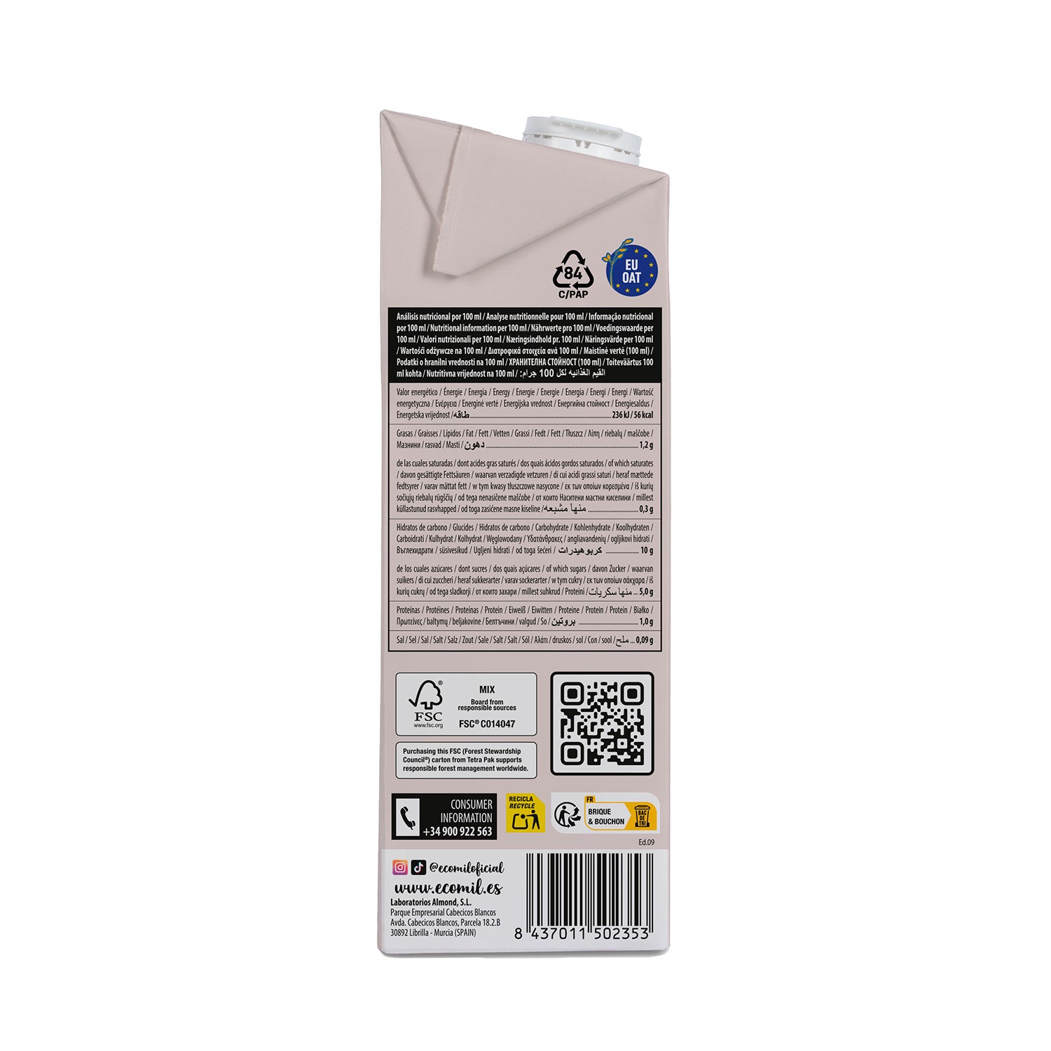 6er-Pack NaturGreen Haferdrink Choco 1 l