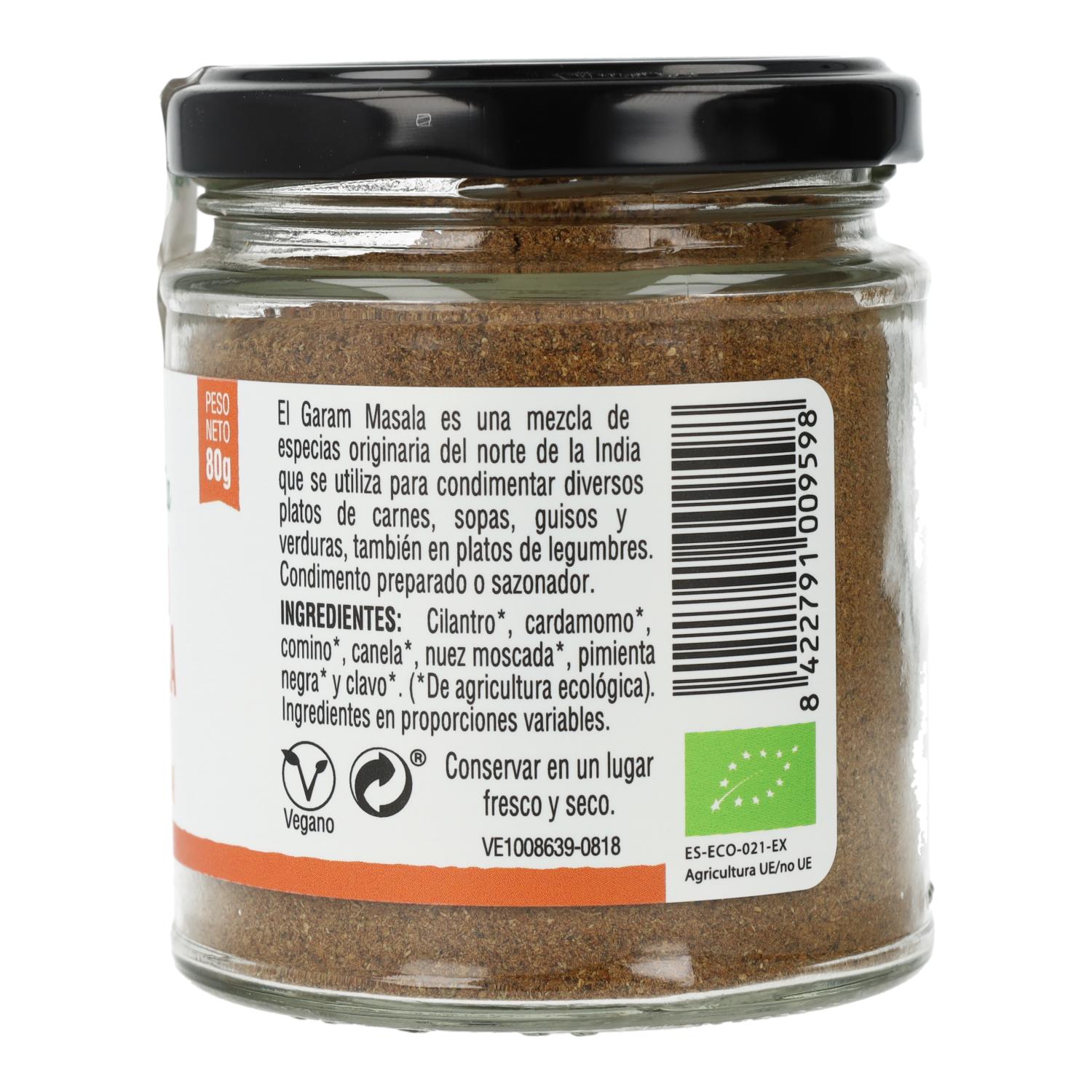Garam Masala en Polvo Bio Vegetalia 80g
