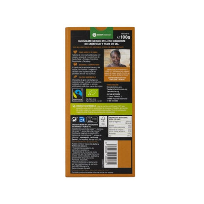 Tableta Chocolate Negro 85% Caramelo y Flor de sal Tierra Madre 100 g